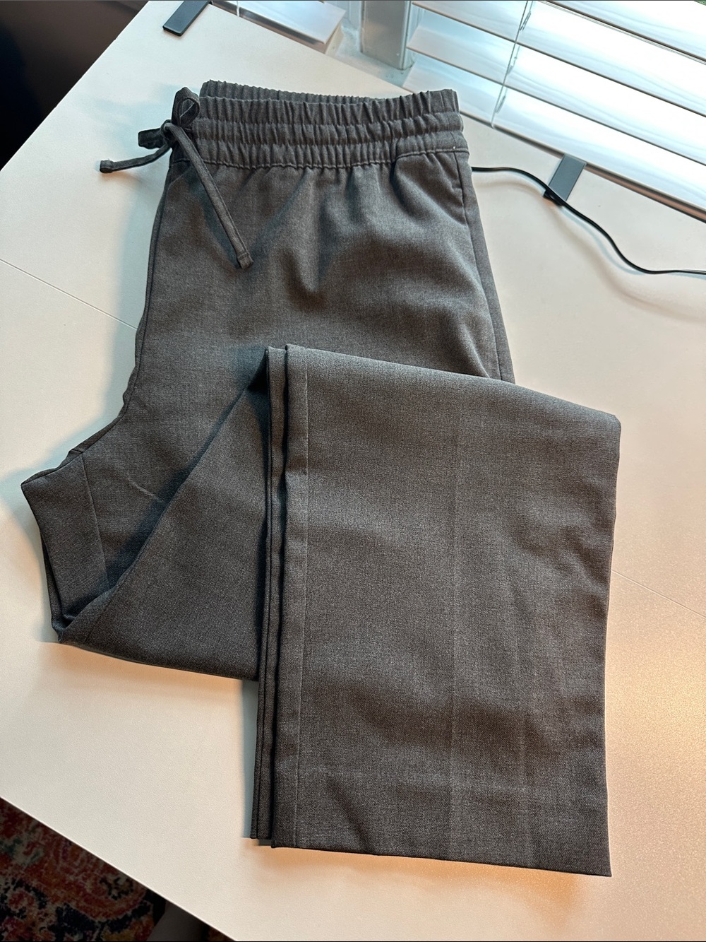 Women’s Gray Drawstring Dress Pants